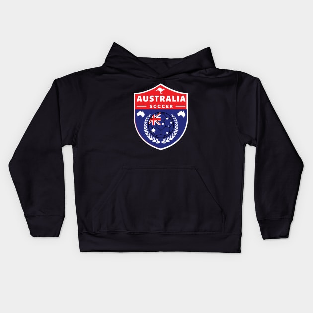 Australia Soccer Kids Hoodie by footballomatic